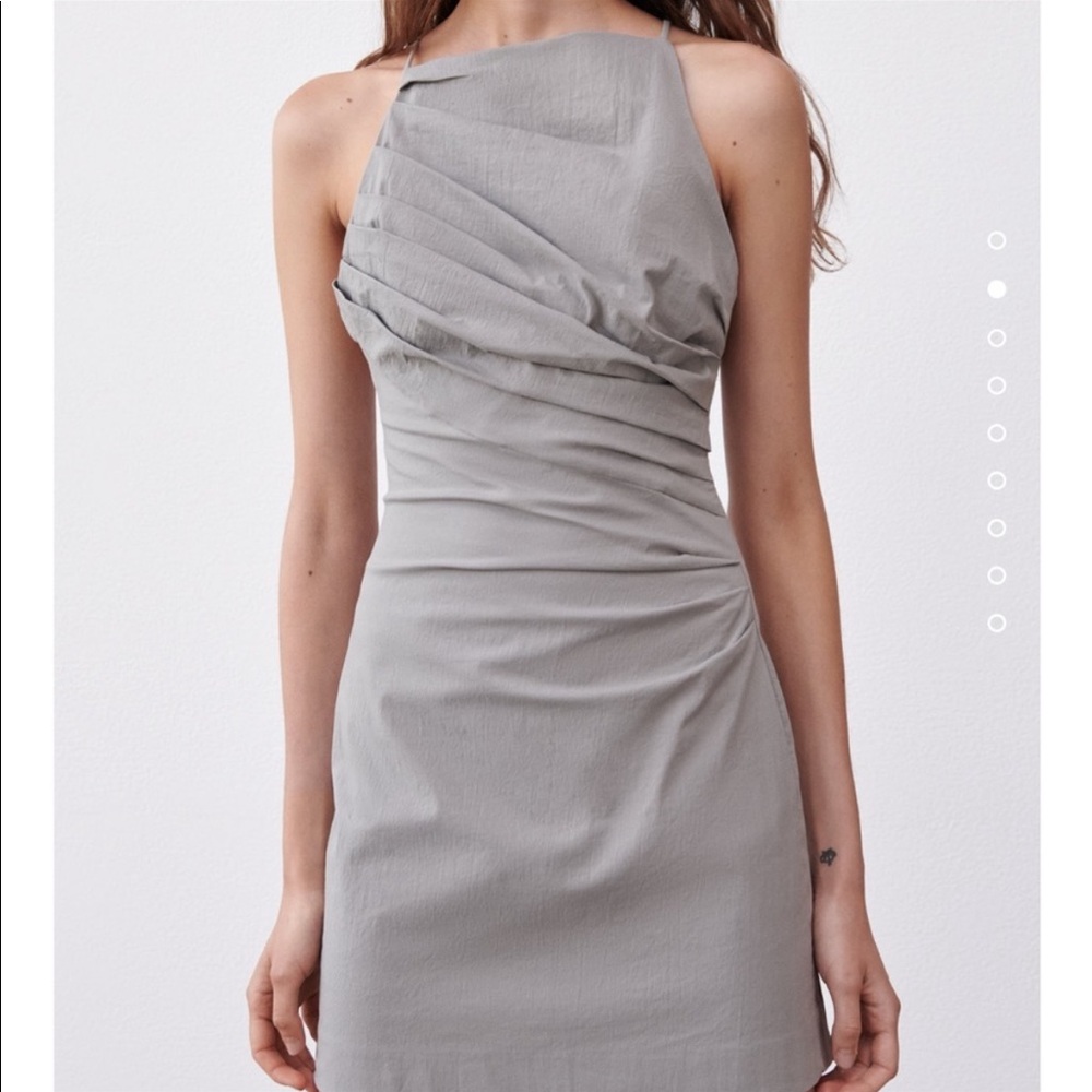 Zara Draped Linen Blend mini dress